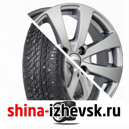 Колесо в сборе Viatti Bosco Nordico (V-523) 205/70 R15 T 96 + СКАД KL-261 RIO 6xR15 4×100 ET48 DIA54.1 Серебристый в Ижевске